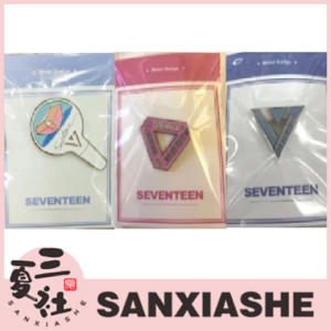 现货『三夏社』SEVENTEEN 韩国原版 应援棒 LOGO 金属徽章