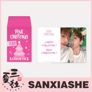 【现货】EXO 官方周边 2023 PINK CHRISTMAS 随机圣诞卡